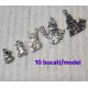 MX592 - (50 buc.) Mixt charmuri bronz antic