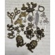 DISPONIBIL 1 SET - MX595 - (22 buc.) Mixt charmuri bronz antic