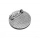 BB58 - Baza brosa argintiu antic 28mm/20mm