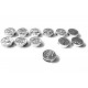 DIZOA - (12 buc.) Set distantiere slide zodiac argintiu antic 18mm