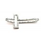 Conector cruce argintiu antic 54*28mm
