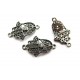 Conector hamsa negru gun metal 26*16mm
