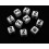 MALCA6*6mm-Z - Margele acril litera Z cub alb 6*6mm