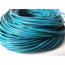 (1 metru) Snur piele naturala albastru 2mm