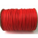 (1 metru) Snur bumbac cerat rosu 1.5mm