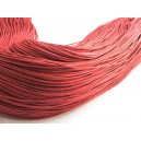 DISPONIBIL  4.62 METRI - SBC1mm-34 - (1 metru) Snur bumbac cerat rosu 1mm 