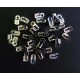 (20 buc.) Capat snur argintiu 9*3.5mm