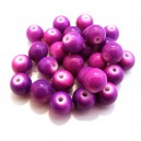 MS95 - Margele sticla violet si roz degrade sfere 10mm