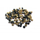 (10 buc.) Strasuri conice cristale negre 4mm - STOC LIMITAT!!!