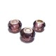 Rondele sticla cu metal fatetate mov pruna 14*8mm