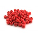 (10 buc.) Margele lemn roz fucsia 7*6mm