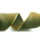 Panglica verde kaki cu margine aurie 38mm