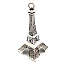 CP192 - Pandantiv Turnul Eiffel argintiu antic 47*22.5mm