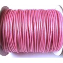 SPOL2mm-16 - (1 metru) Snur poliester cerat roz intens 2mm