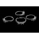 Baza inel reglabil 8 bucle argintiu 18mm