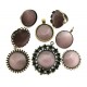 Cabochon sticla cat eye mov pal 25mm