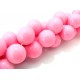 MS126 - Margele sticla roz rece sfere 14mm