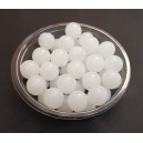 MSP235 - Margele sticla alb translucid sfere 12mm