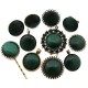 Cabochon sticla cat eye maro roscat 25mm