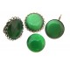 Cabochon sticla cat eye verde 25mm