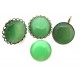 Cabochon sticla cat eye verde pal 01 25mm