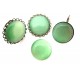 Cabochon sticla cat eye verde pal 02 25mm