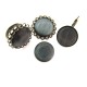 Cabochon sticla cat eye gri inchis 20mm