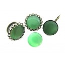 Cabochon sticla cat eye verde pal 01 20mm