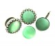 Cabochon sticla cat eye verde pal 02 20mm