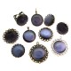 Cabochon sticla cat eye albastru 20mm