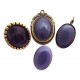 Cabochon sticla cat eye mov lavanda 25*18mm