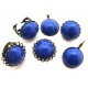 Cabochon rasina albastru royal 20mm