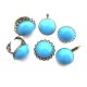 Cabochon rasina bleu 20mm