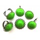 Cabochon rasina verde crud 20mm