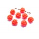 Margele rasina trandafir portocaliu neon 9*7mm
