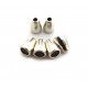 CA30 - (10 buc.) Capacele conice argintiu antic 11*8mm