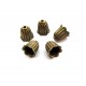 CA42 - (10 buc.) Capacele floare bronz antic 10*10mm