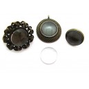 Cabochon sticla transparent 14mm