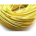 (1 metru) Snur piele naturala galben 2mm