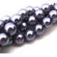 PS12mm-15 - Perle sticla mov pal cu tenta gri sfere 12mm