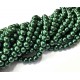 PS6mm-18 - (10 buc.) Perle sticla verde inchis sfere 6mm