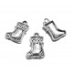 CP295 - Charm cizmulita argintiu antic 17*11mm