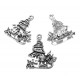 CP299 - Charm saniuta cu bradut argintiu antic 29*22mm