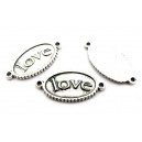 Conector love argintiu antic 30*14.5mm