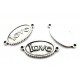 CO131 - Conector love argintiu antic 30*14.5mm