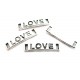 DISPONIBIL 1 BUCATA - CO132 - Conector love argintiu antic 28*6mm