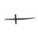 Conector cruce argintiu antic 53*16mm