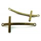 Conector cruce bronz antic 54*24mm