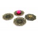 (5 buc.) Conector filigranat bronz antic 21mm
