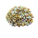 (10 buc.) Strasuri conice cristale albe cu efect AB 3mm